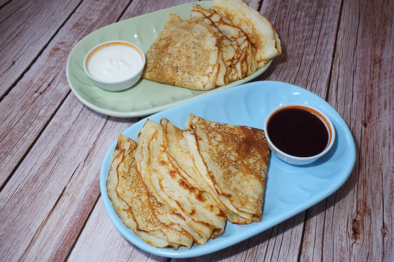 Блины на кефире без сахара