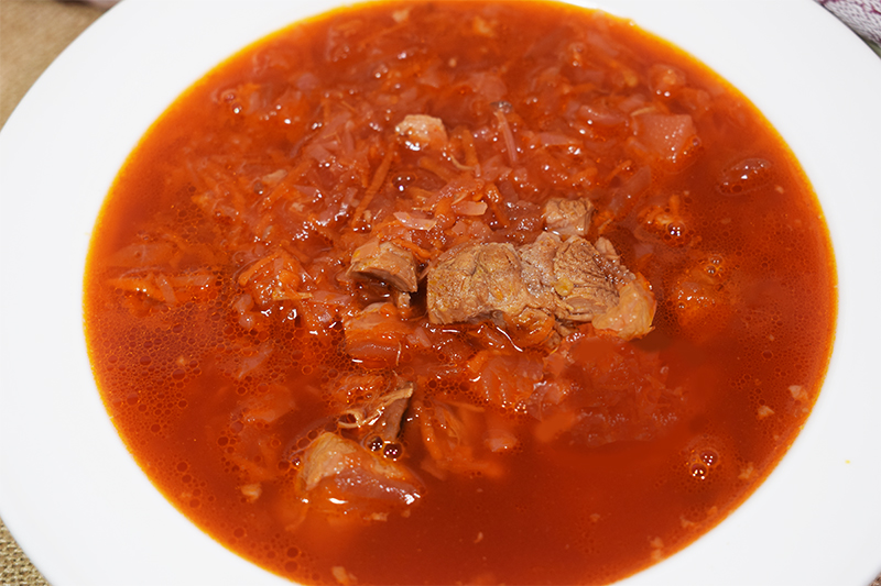 Борщ с мясом говядины