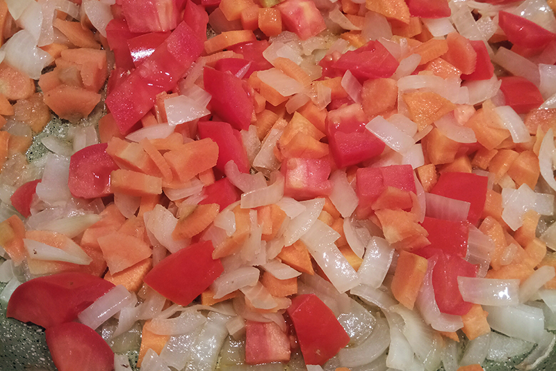 Обжарка овощей