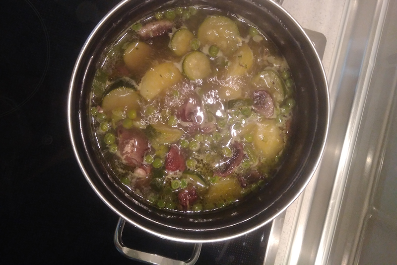 Отвариваем овощи