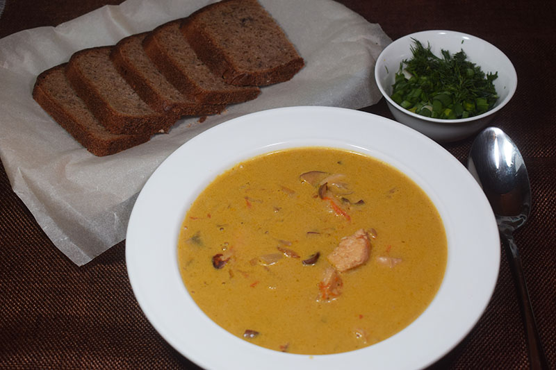 Сливочный суп с шампиньонами